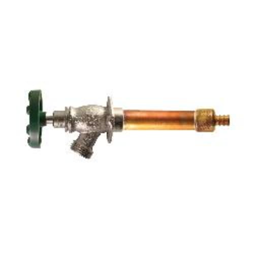 Arrowhead Brass Arrow-Breaker® 469-08QTLF Frost-Free Quick Turn Anti-Siphon Wall Hydrant With Built-In Vacuum Breaker, 1/2 x 3/4 x 3/4 in, PEX Style Tube x Hose Thread, 125 psi, Domestic