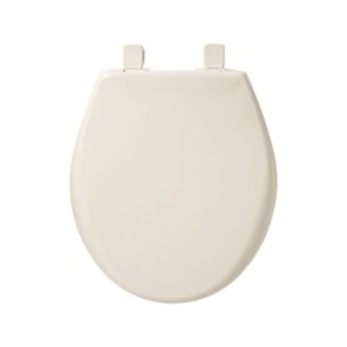 Bemis® AFFINITY™ 200E3 346 Toilet Seat With Cover, Round Bowl, Closed Front, Plastic, Biscuit, Easy Clean & Change® Adjustable Hinge, Domestic