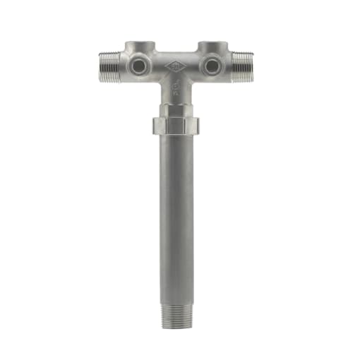 Boshart Industries 07ST-13-2U Union Tank Tee, 1-1/4 x 1-1/4 x 1 in Nominal, MNPT x MNPT x FNPT End Style, 304 Stainless Steel, Import