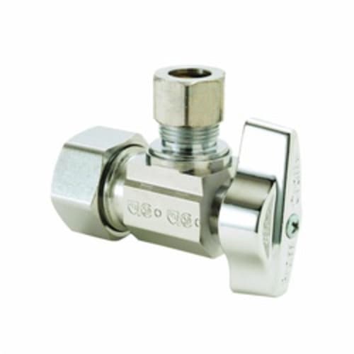 BrassCraft® KTCR09X C 1/4 Turn Angle Ball Stop Valve, 1/2 x 1/4 in, C x C, Brass Body