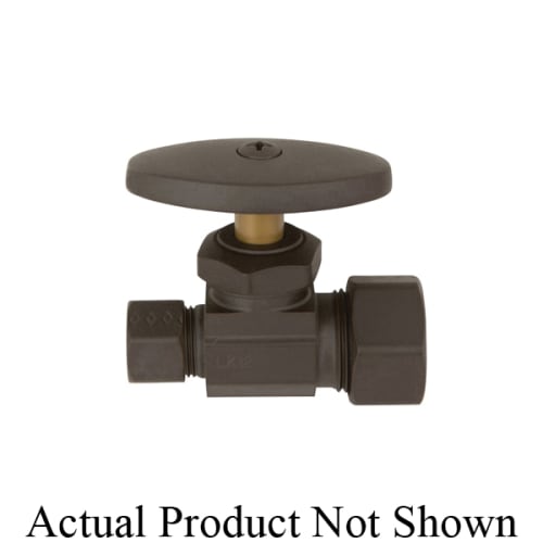 Newport Brass® 412/56 Model 412 Straight Valve, 1/2 x 3/8 in Nominal, Compression End Style, Solid Brass Body, Flat Black