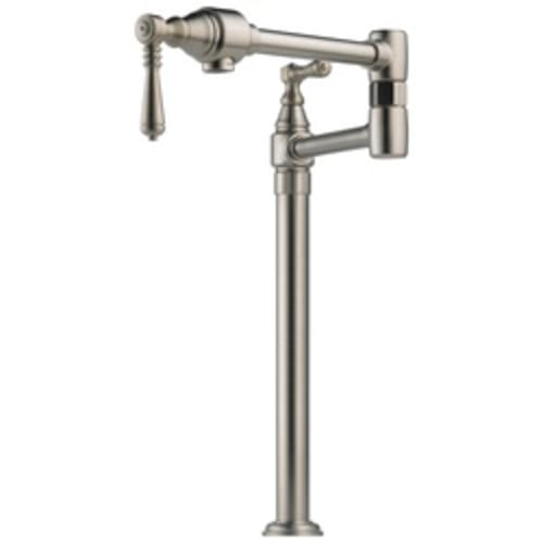 Brizo® 62710LF-SS Traditional Pot Filler Faucet, 4 gpm, Stainless Steel, 2 Handles, Import, Commercial