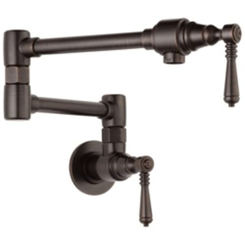 Brizo® 62810LF-RB Traditional® Pot Filler Faucet, 4 gpm, Venetian Bronze, 2 Handles, Import