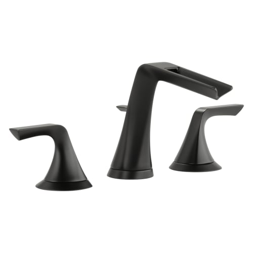 Brizo® 65351LF-BL-ECO Sotria™ Widespread Lavatory Faucet, Commercial, 1.2 gpm Flow Rate, 3-15/16 in H Spout, 6 to 16 in Center, Matte Black, 2 Handles, Pop-Up Drain, Import