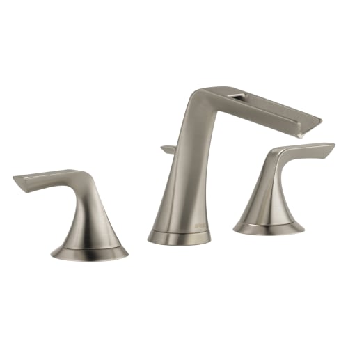 Brizo® 65351LF-NK-ECO Widespread Lavatory Faucet, Sotria™, Commercial, 1.2 gpm Flow Rate, 3-15/16 in H Spout, 6 to 16 in Center, Luxe Nickel, 2 Handles, Pop-Up Drain, Import
