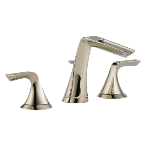 Brizo® 65351LF-PN Widespread Lavatory Faucet, Sotria™, Commercial, 1.5 gpm Flow Rate, 3-15/16 in H Spout, 6 to 16 in Center, Polished Nickel, 2 Handles, Pop-Up Drain, Import