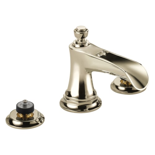 Brizo® 65361LF-PNLHP Rook™ Widespread Lavatory Faucet, 1.5 gpm, 3 in H Spout, 6 to 16 in Center, Polished Nickel, Pop-Up Drain, Import, Commercial