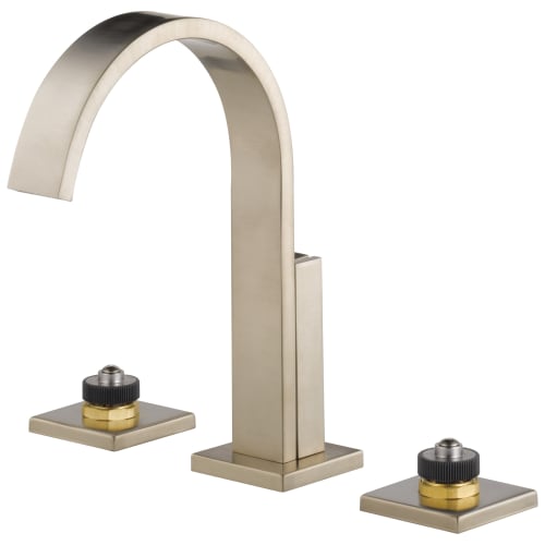 Brizo® 65380LF-BNLHP Siderna® Widespread Lavatory Faucet, Commercial, 1.5 gpm Flow Rate, 5-27/32 in H Spout, 6 to 16 in Center, Brushed Nickel, Pop-Up Drain, Import