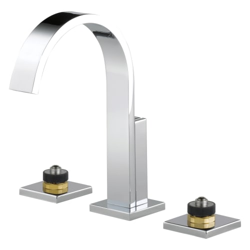 Brizo® 65380LF-PCLHP-ECO Siderna® Widespread Lavatory Faucet, Commercial, 1.2 gpm Flow Rate, 5-27/32 in H Spout, 6 to 16 in Center, Polished Chrome, Pop-Up Drain, Import