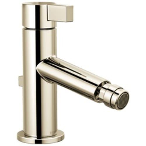 Brizo® 68135-PN Litze™ Bidet Faucet, 2-1/2 in H Spout, 1 Handle, Pop-Up Drain, Polished Nickel, Import, Commercial