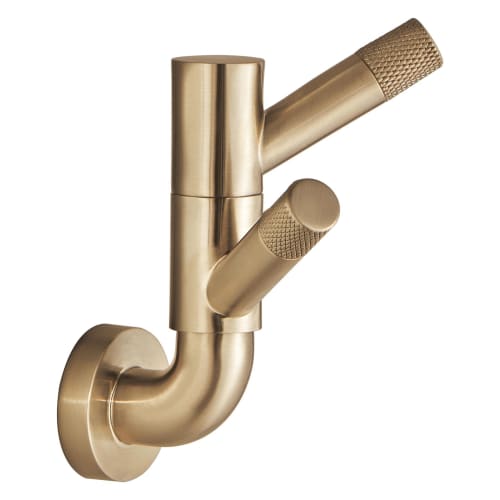 Brizo® 693537-GL Litze™ Rotating Robe Hook With Knurling, 2 Hooks, 4-7/8 in OAH, Import
