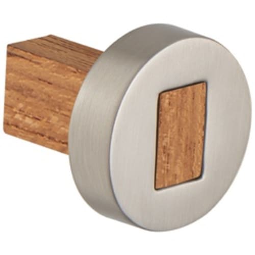 Brizo® 699235-NKTK Litze™ Drawer Knob, Metal, Luxe Nickel/Teak Wood, Import