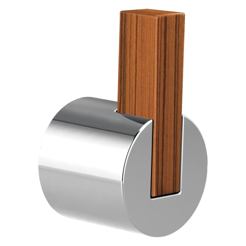 Brizo® HL7032-PCTK Litze Single Freestanding Tub Filler Lever Handle Kit, Polished Chrome/Teak Wood, Import