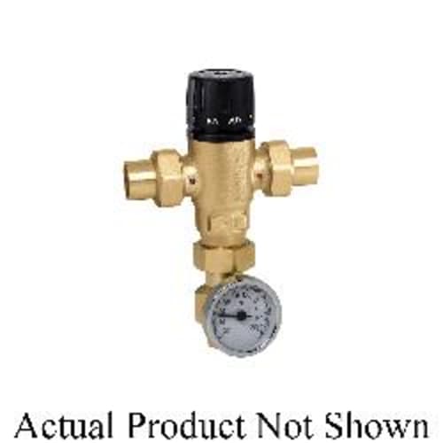 Caleffi MixCal™ 521519AC 3-Way Adjustable Thermostatic and Pressure Balanced Mixing Valve, 3/4 in, C, 200 psi, 1 gpm, Brass Body