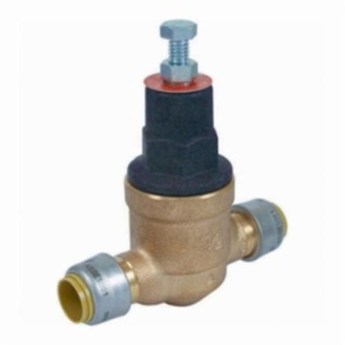 Sharkbite® 23808-0045 EB45 Pressure Regulating Valve With SharkBite® Direct Connector, 3/4 in, Push-Fit, 45 psi, Bronze Body, Domestic