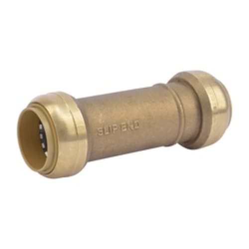 Sharkbite® U3020LF Slip Coupling, 1 in Nominal, Push-Fit End Style, Brass, Import