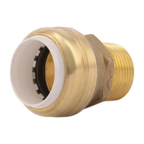 Sharkbite® UIP134 Male Adapter, 3/4 in Nominal, PVC x MNPT End Style, Brass, Import