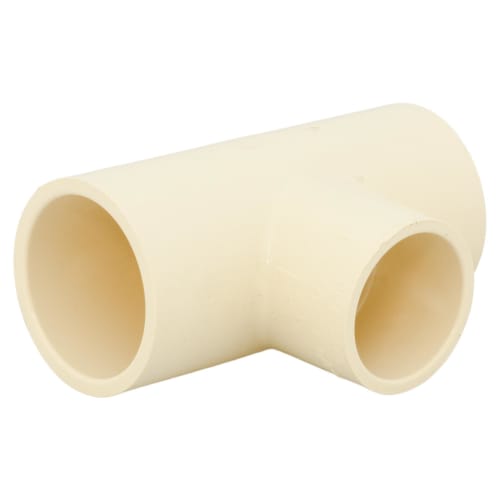 Charlotte CTS 02400 3100 Reducing Tee, 1-1/4 x 1-1/4 x 1 in Nominal, Socket End Style, CPVC, Domestic