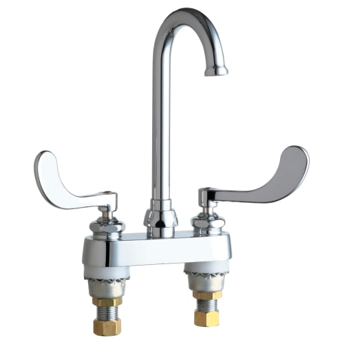 Chicago Faucet® 895-317FCXKABCP Lavatory Sink Faucet, Polished Chrome, 2 Handles, 1.5 gpm Flow Rate
