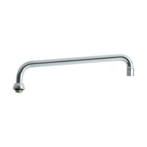 Chicago Faucet® L12JKABCP Type L Swing Spout, 12 in L x 2-3/8 in H, Chrome Plated, Domestic