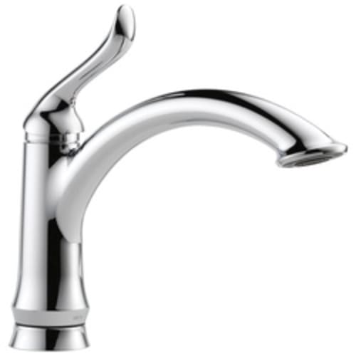 DELTA® 1353-DST Linden™ Kitchen Faucet, 1.8 gpm, 8 in Center, 1 Handle, Chrome Plated, Domestic