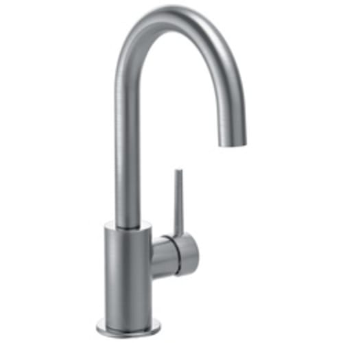 DELTA® 1959LF-AR Trinsic® Bar/Prep Faucet, 1.5 gpm, Arctic® Stainless Steel, 1 Handles, Domestic