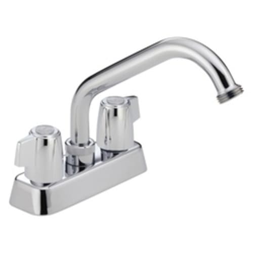 DELTA® 2131LF Classic™ Laundry Faucet, 4 in Center, 2 Handles, Chrome Plated, Domestic