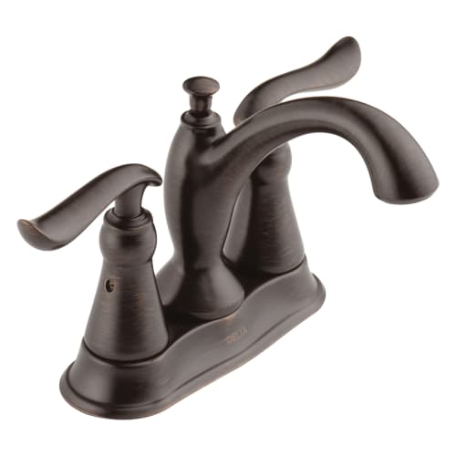 DELTA® 2594-RBMPU-DST Linden™ Centerset Lavatory Faucet, Venetian Bronze, 2 Handles, Metal Pop-Up Drain, 1.2 gpm Flow Rate