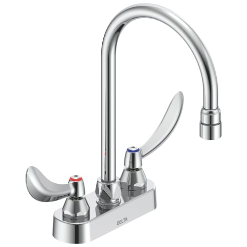 DELTA® 27C4934 TECK® Heavy Duty Lavatory Sink Faucet, Polished Chrome, 2 Handles, 1.5 gpm Flow Rate