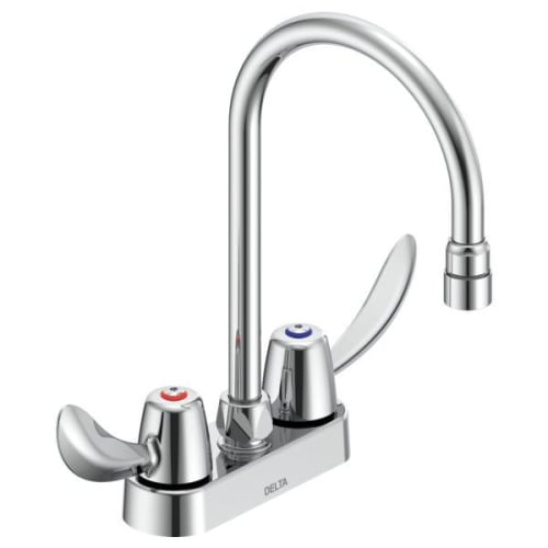 DELTA® 27C4942 TECK® Heavy Duty Lavatory Sink Faucet, Polished Chrome, 2 Handles, 1.5 gpm Flow Rate