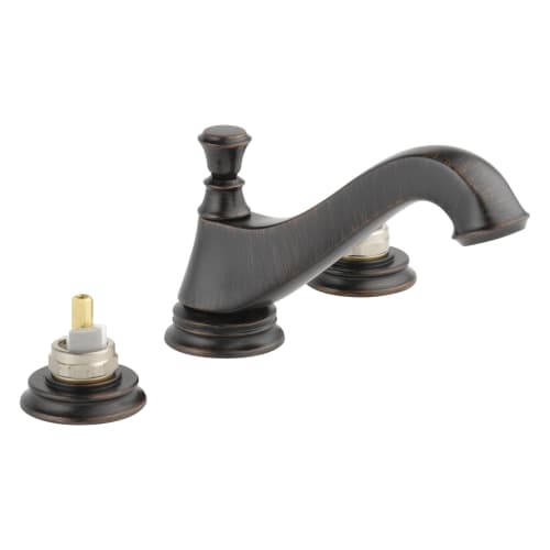 DELTA® 3595LF-RBMPU-LHP Cassidy™ Widespread Lavatory Faucet, Commercial, 1.5 gpm Flow Rate, 2-3/4 in H Spout, 6 to 16 in Center, Venetian Bronze, Pop-Up Drain, Import