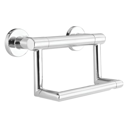 DELTA® 41550 Decor Assist™ Contemporary Toilet Tissue Holder With Assist Bar, 300 lb Capacity, 4-1/2 in H, Polished Chrome, Import