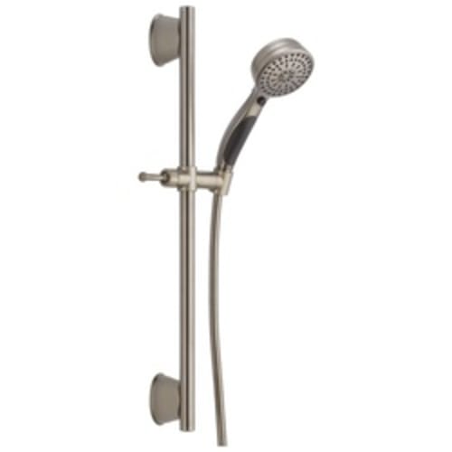 DELTA® 51549-SS ActivTouch® Hand Shower, (9) 3-11/16 in Dia Shower Head, 2 gpm, 82 in L Hose, 1/2 in, Slide Bar: Yes, Stainless Steel, Import