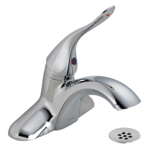 DELTA® 516LF-HDF HDF® Centerset Lavatory Faucet, Polished Chrome, 1 Handles, Grid Strainer Drain, 1.2 gpm Flow Rate