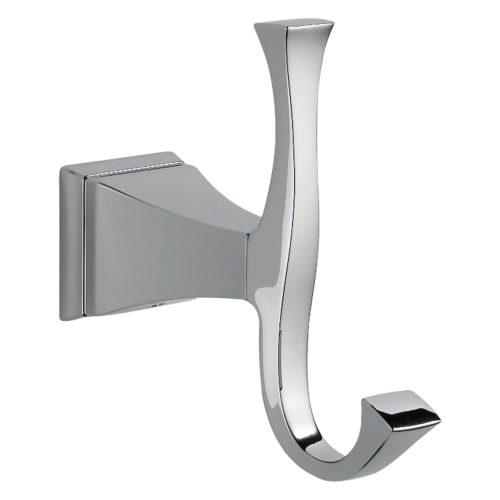 DELTA® 75135 Dryden™ Robe Hook, 2 Hooks, 1-3/4 in OAW x 4-11/16 in OAD x 5 in OAH, Import