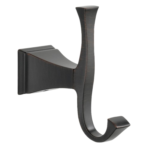 DELTA® 75135-RB Robe Hook, Dryden™, 2 Hooks, 1-3/4 in OAW x 4-11/16 in OAD x 5 in OAH, Import