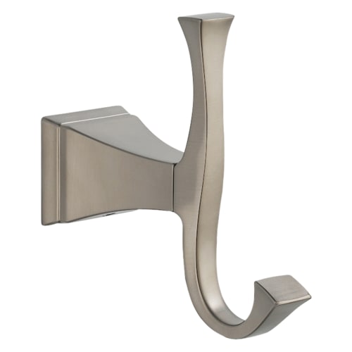 DELTA® 75135-SS Dryden™ Robe Hook, 2 Hooks, 1-3/4 in OAW x 4-11/16 in OAD x 5 in OAH, Import