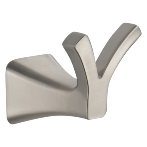 DELTA® 75235-SS Tesla® Robe Hook, 2 Hooks, 2-3/4 in OAW x 3-11/16 in OAD x 3-3/8 in OAH, Metal, Import