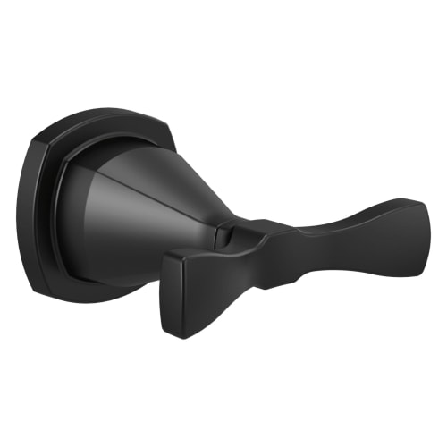 DELTA® 77638-BL Robe Hook, Stryke™, 2 Hooks, 3-1/2 in OAW x 3-3/8 in OAD x 2-1/8 in OAH, Zinc, Import