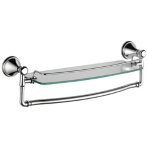 DELTA® 79710 Cassidy™ Glass Shelf With Removable Bar, 23 in OAL x 6 in OAD x 5-11/16 in OAH, Import