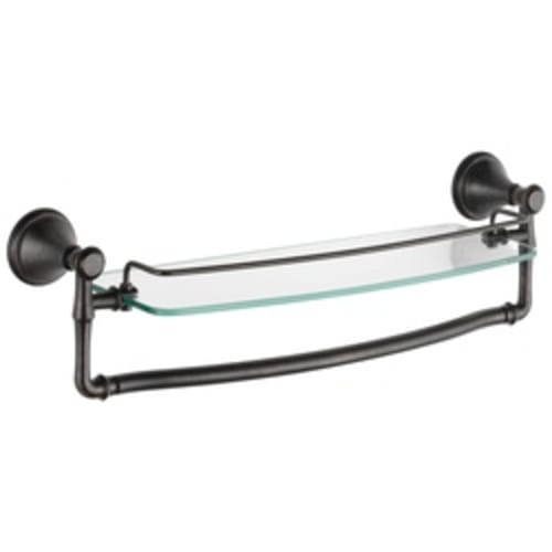 DELTA® 79710-RB Cassidy™ Glass Shelf With Removable Bar, 23 in OAL x 6 in OAD x 5-11/16 in OAH, Domestic