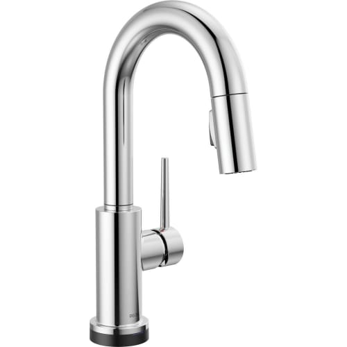 DELTA® 9959T-DST Trinsic® Kitchen Faucet, 1.8 gpm Flow Rate, Polished Chrome, 1 Handles, 1 Faucet Holes, Function: Traditional, Domestic, Commercial