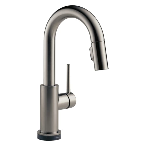 DELTA® 9959T-KS-DST Trinsic® Water Efficient Bar/Prep Faucet With Touch2O® Technology, 1.8 gpm Flow Rate, Black Stainless, 1 Handles, 1/3 Faucet Holes, Function: Traditional, Domestic