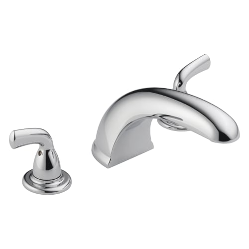 DELTA® BT2710 Roman Tub Trim, Foundations®, 18 gpm Flow Rate, 8 to 16 in Center, Polished Chrome, 2 Handles, Function: Traditional, Import
