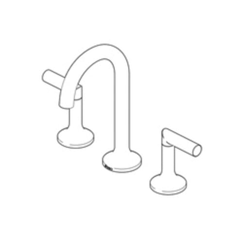 Brizo® 65375LF-PC-HPM Odin™ Widespread Lavatory Faucet, 0.5 gpm, 6-1/8 in H Spout, 16 in Center, Polished Chrome, 2 Handles, Domestic, Commercial