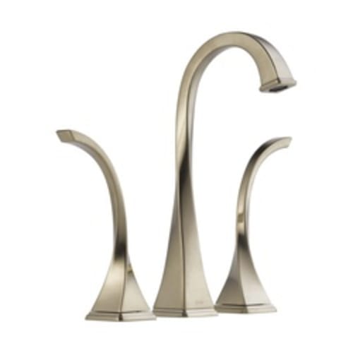 Brizo® 65430LF-BN-ECO Virage® Widespread Vessel Lavatory Faucet With Overflow, 1.2 gpm, 9-9/16 in H Spout, 6 to 16 in Center, 2 Handles, Grid Strainer Drain, Brushed Nickel, Import, Commercial