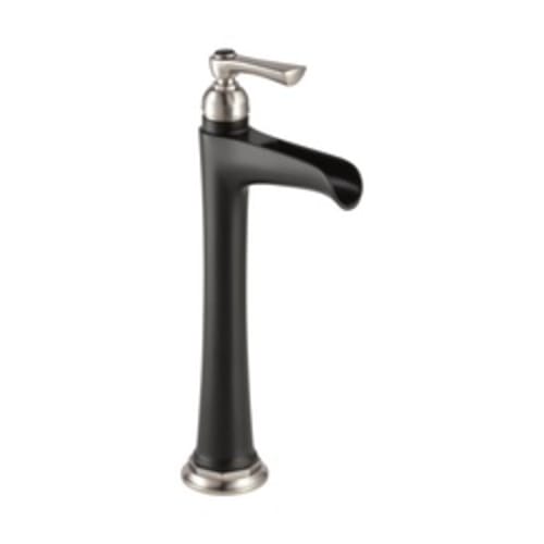 Brizo® 65461LF-NKBL-ECO Rook™ Vessel Lavatory Faucet Without Drain, 1.2 gpm, 10-1/4 in H Spout, 1 Handle, Luxe Nickel/Matte Black, Import, Commercial