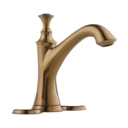 Brizo® 65505LF-BZLHP-ECO Baliza® Mini-Widespread Lavatory Faucet Without Handle, 1.2 gpm, 4-3/16 in H Spout, 4 in Center, Pop-Up Drain, Brilliance® Brushed Bronze, Import, Commercial