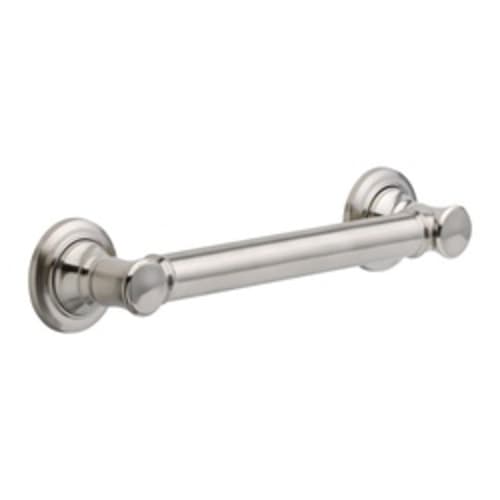 Brizo® 69210-NK Traditional Round Decorative Grab Bar, 12 in L x 3 in W, Metal, Luxe Nickel, Import