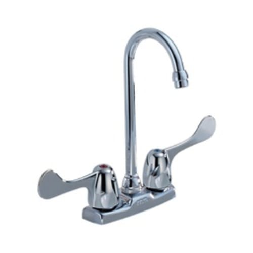 DELTA® 2171LF-WBHHDF HDF® Bar/Prep Faucet, 1.5 gpm, 4 in Center, Chrome Plated, 2 Handles, Domestic, Commercial